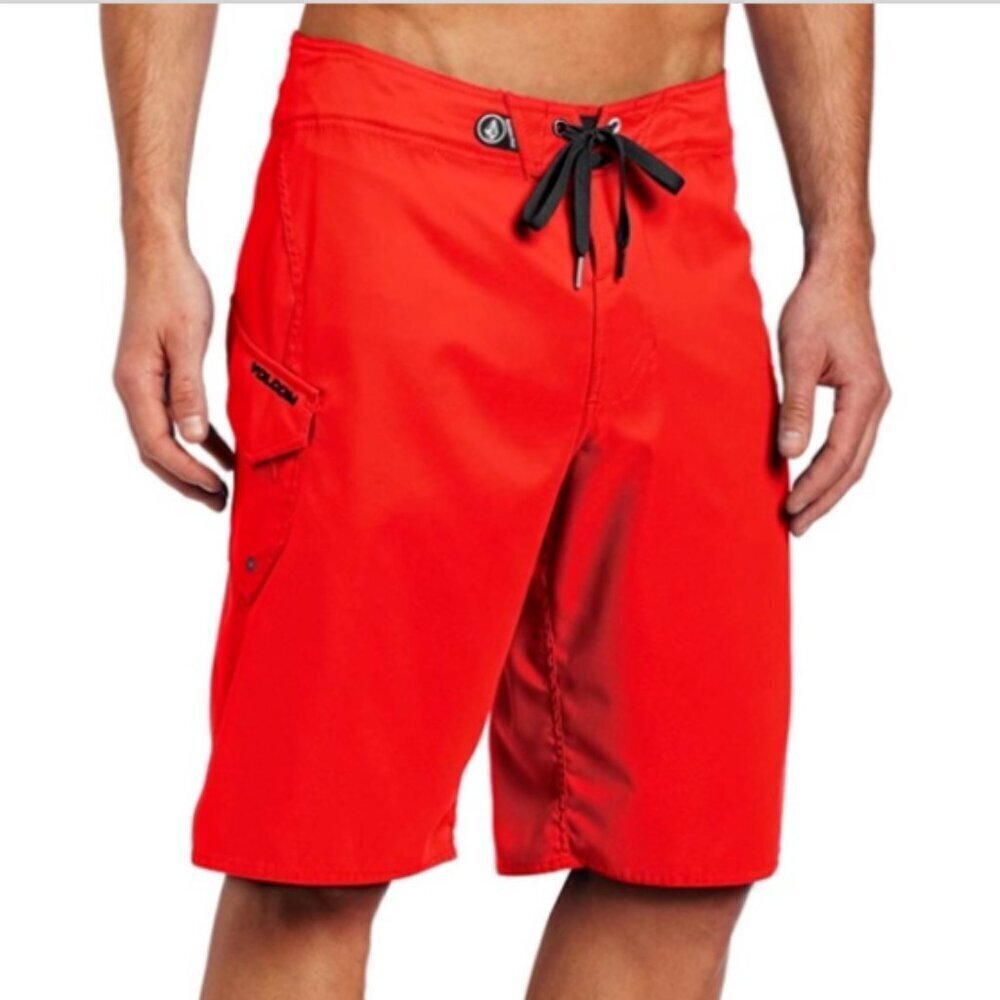Volcom Board Shorts Swim Trunks Mens 30 Red #100P‎
